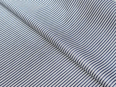 DARK INK BLUE THIN STRIP PREMIUM MIX COTTON SHIRT FABRIC.